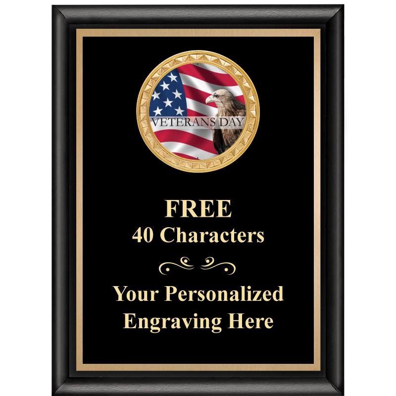 6X8 BLK SHINY EXEC INSERT PLQ