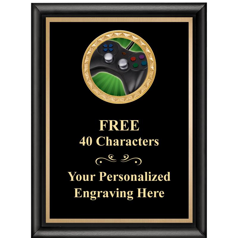 6X8 BLK SHINY EXEC INSERT PLQ