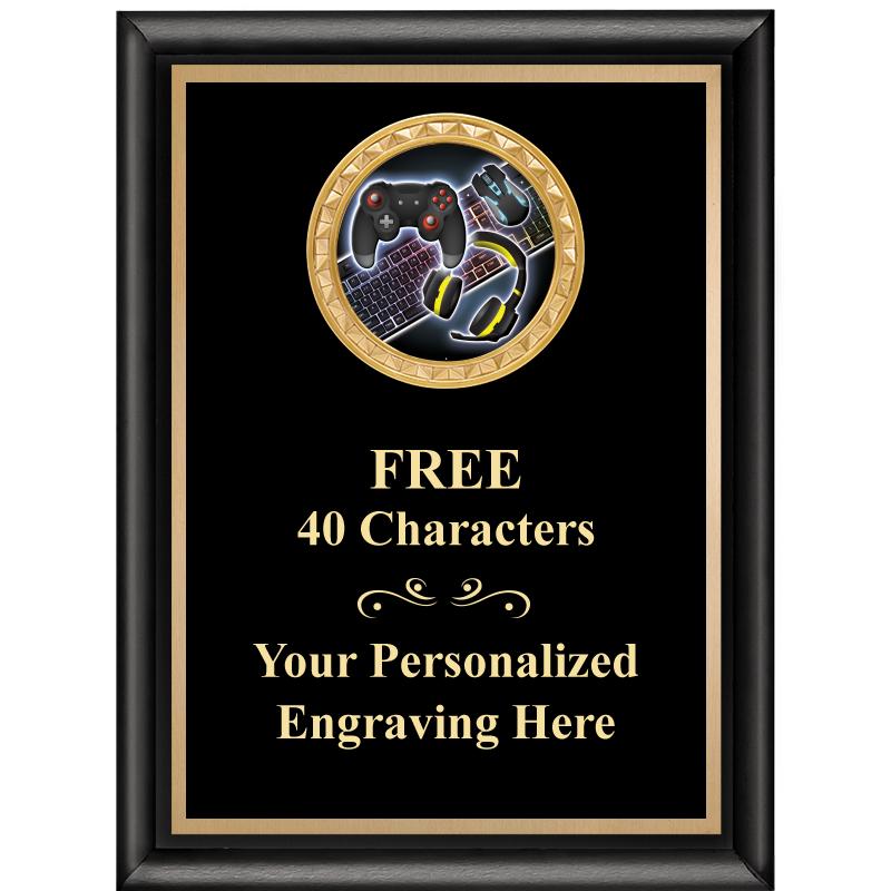 6X8 BLK SHINY EXEC INSERT PLQ