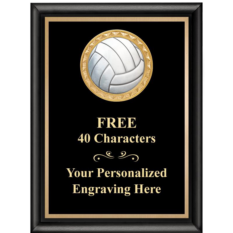 6X8 BLK SHINY EXEC INSERT PLQ