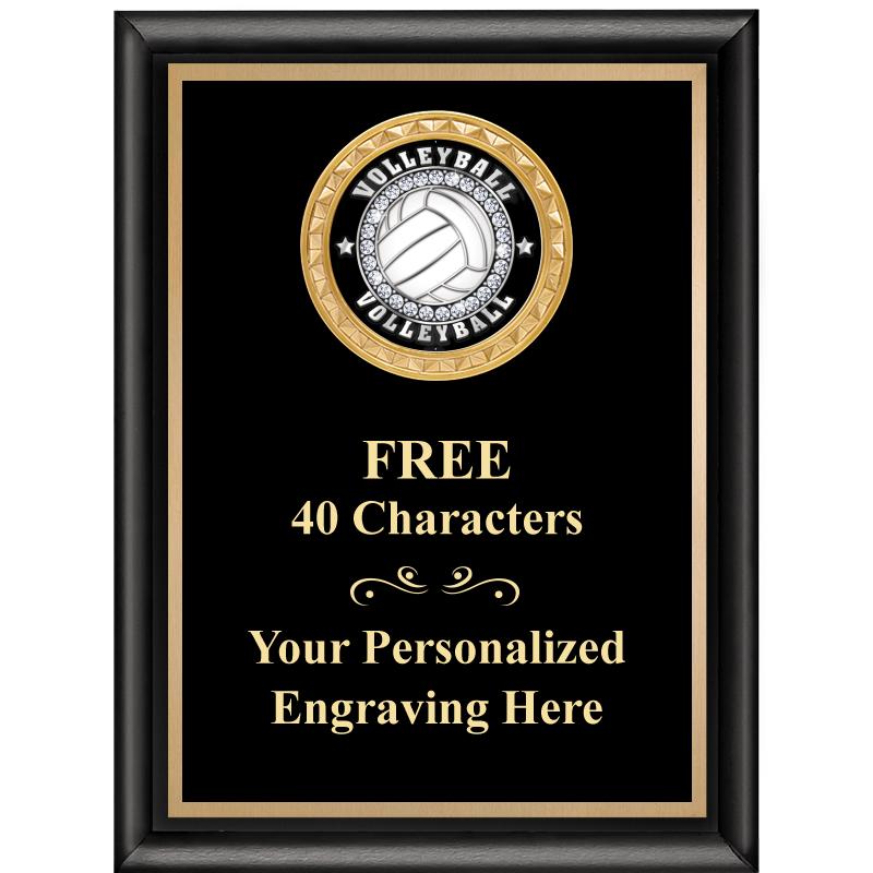 6X8 BLK SHINY EXEC INSERT PLQ