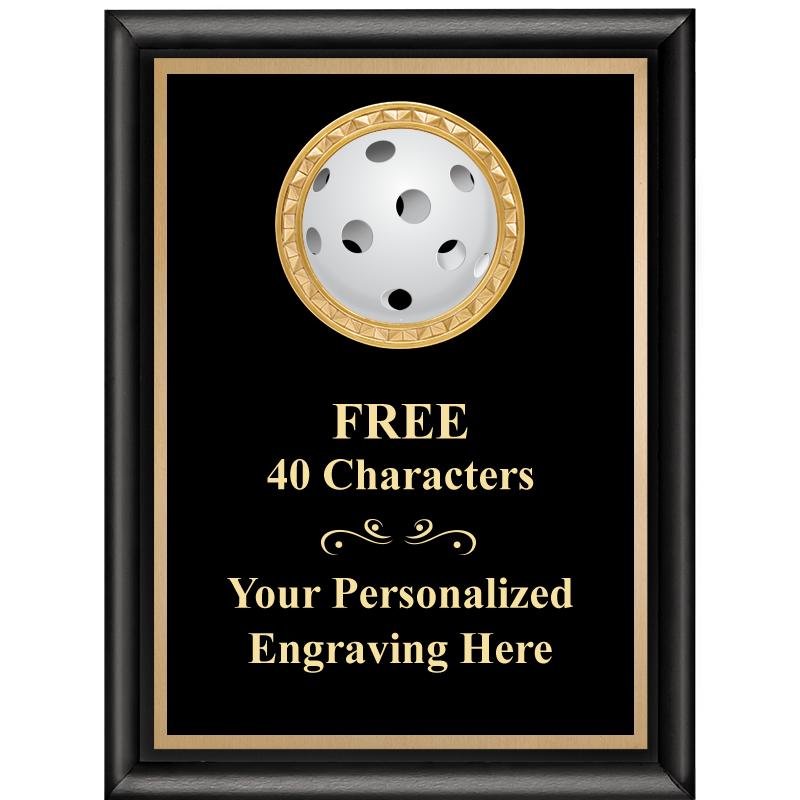 6X8 BLK SHINY EXEC INSERT PLQ