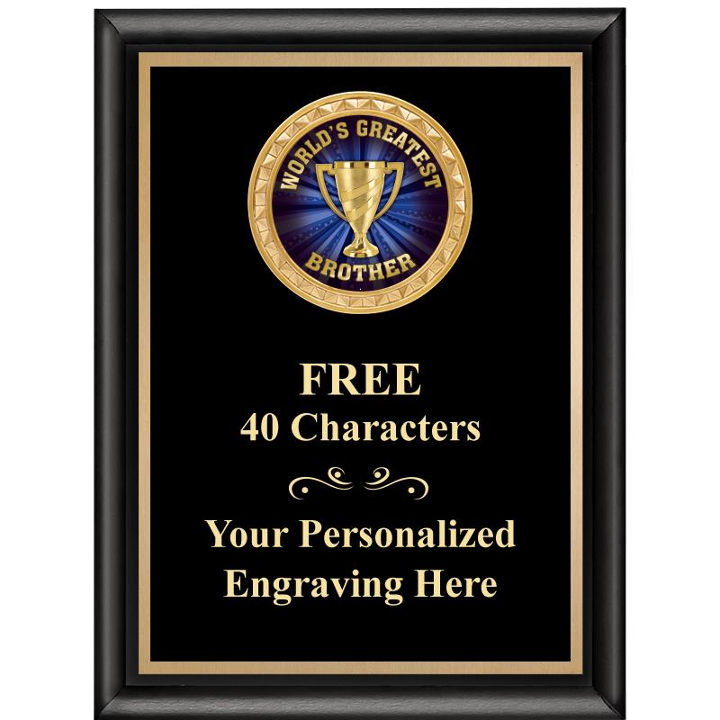 6X8 BLK SHINY EXEC INSERT PLQ