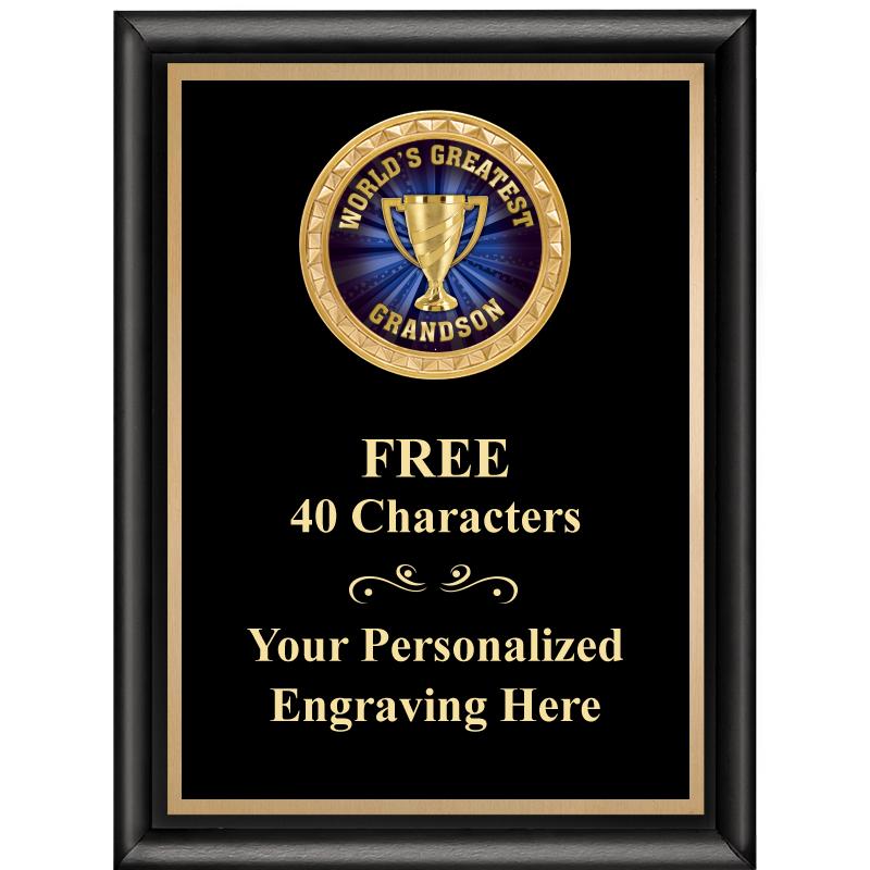 6X8 BLK SHINY EXEC INSERT PLQ