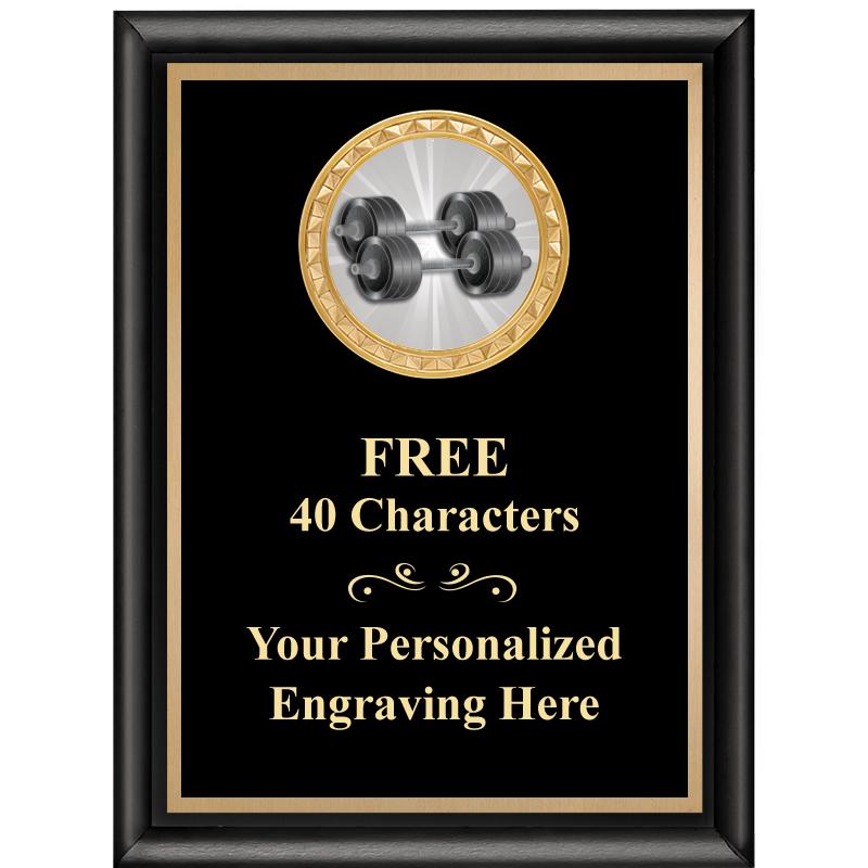 6X8 BLK SHINY EXEC INSERT PLQ