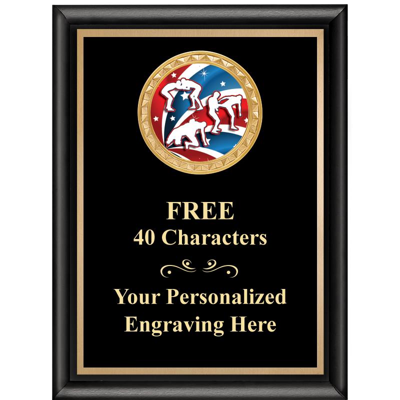 6X8 BLK SHINY EXEC INSERT PLQ