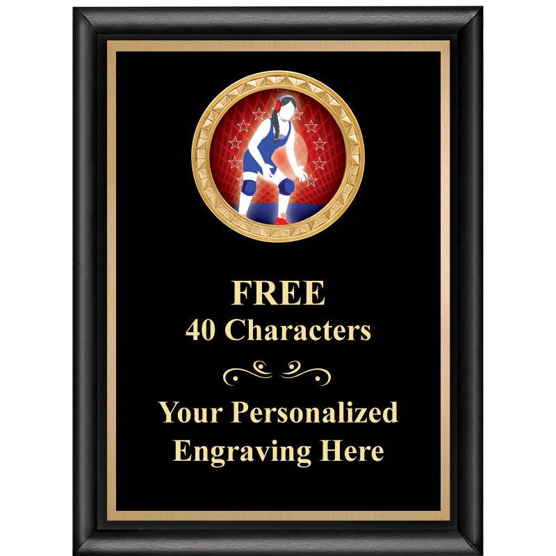 6X8 BLK SHINY EXEC INSERT PLQ