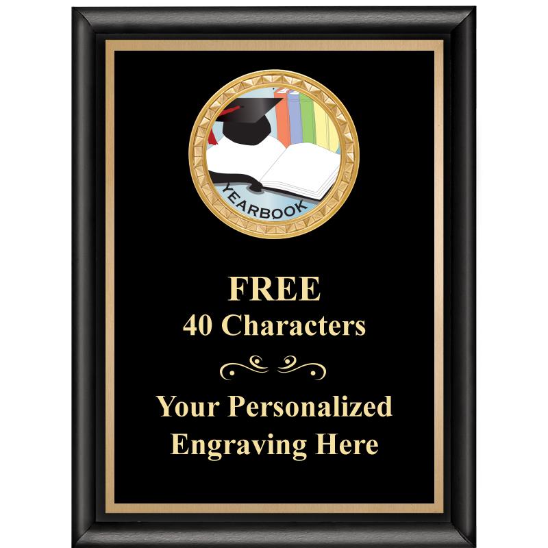 6X8 BLK SHINY EXEC INSERT PLQ