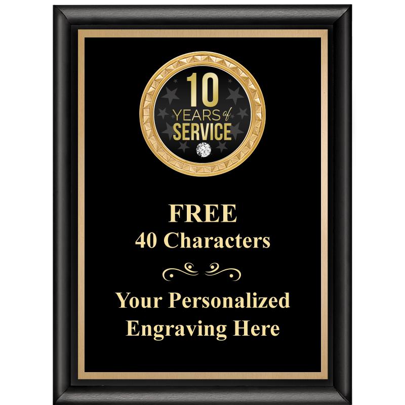 6X8 BLK SHINY EXEC INSERT PLQ