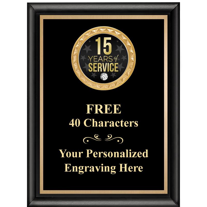 6X8 BLK SHINY EXEC INSERT PLQ