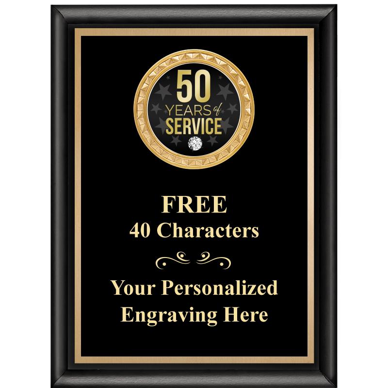 6X8 BLK SHINY EXEC INSERT PLQ