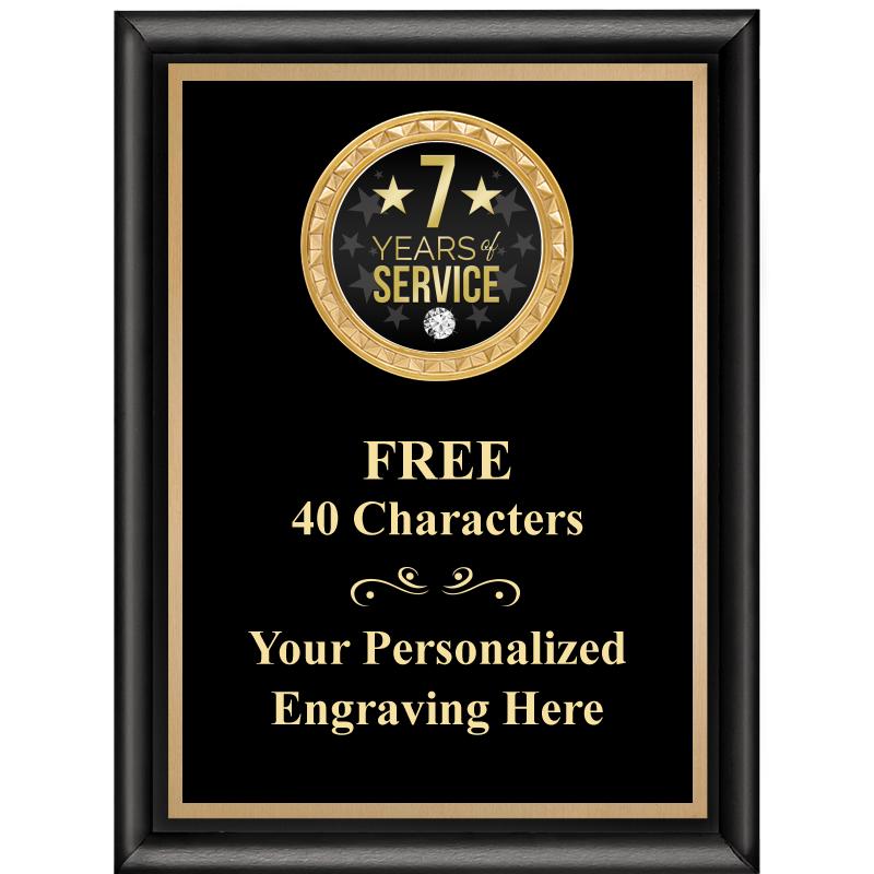 6X8 BLK SHINY EXEC INSERT PLQ