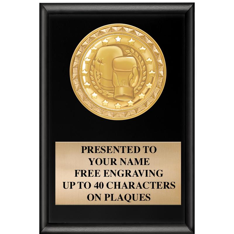 4" X 6" SHINY BLACK INSERT PLQ