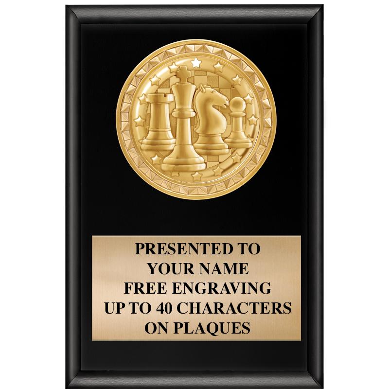 4" X 6" SHINY BLACK INSERT PLQ