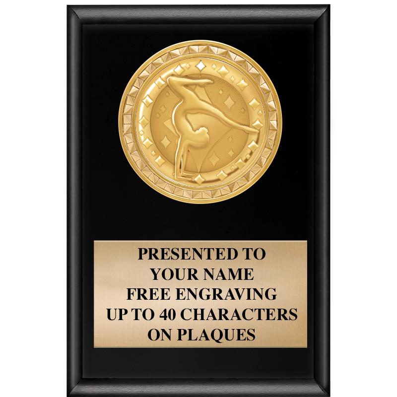 4" X 6" SHINY BLACK INSERT PLQ