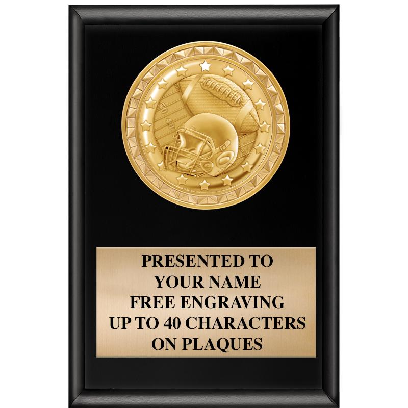 4" X 6" SHINY BLACK INSERT PLQ