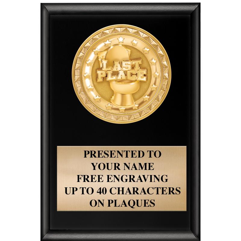 4" X 6" SHINY BLACK INSERT PLQ