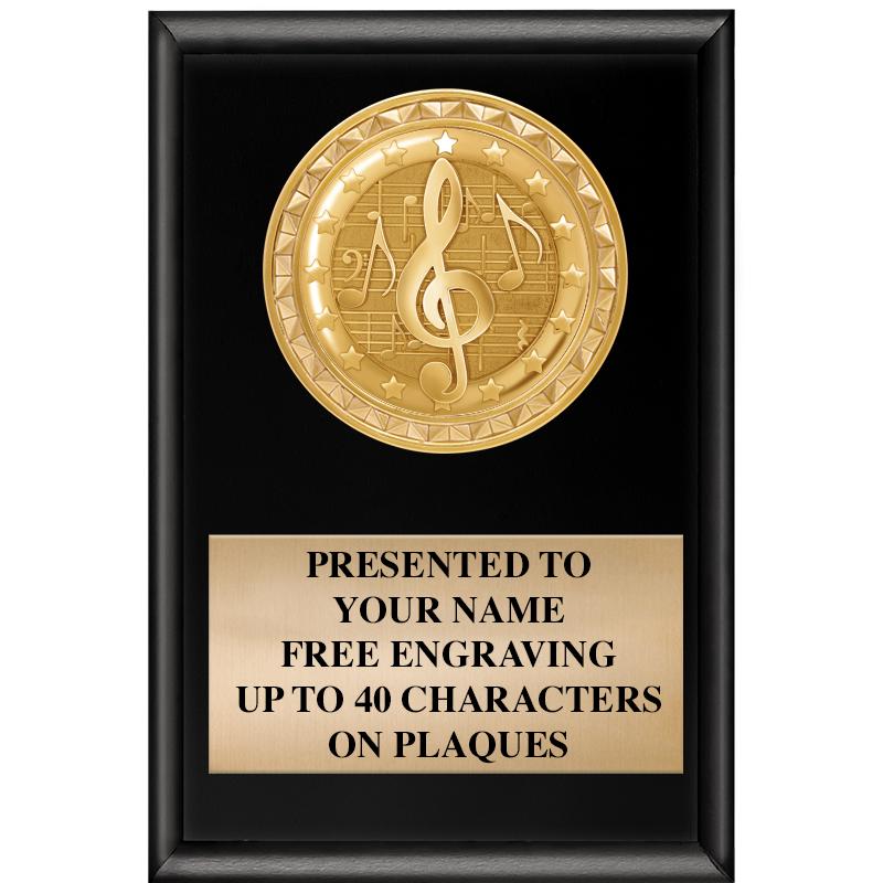 4" X 6" SHINY BLACK INSERT PLQ