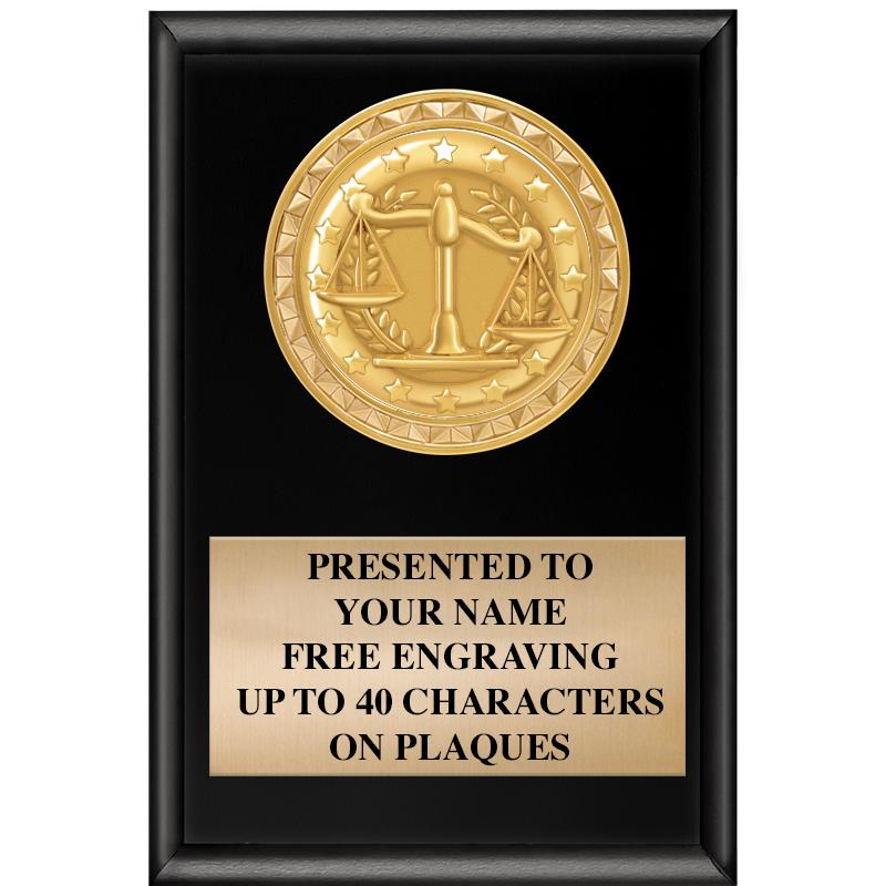 4" X 6" SHINY BLACK INSERT PLQ