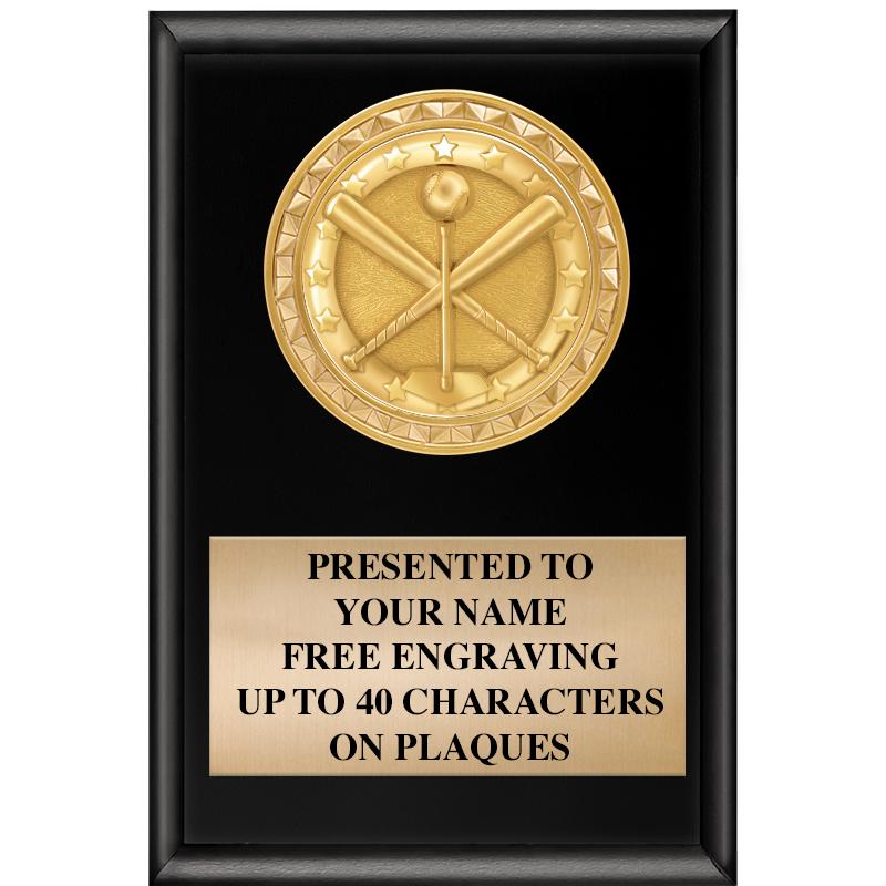 4" X 6" SHINY BLACK INSERT PLQ