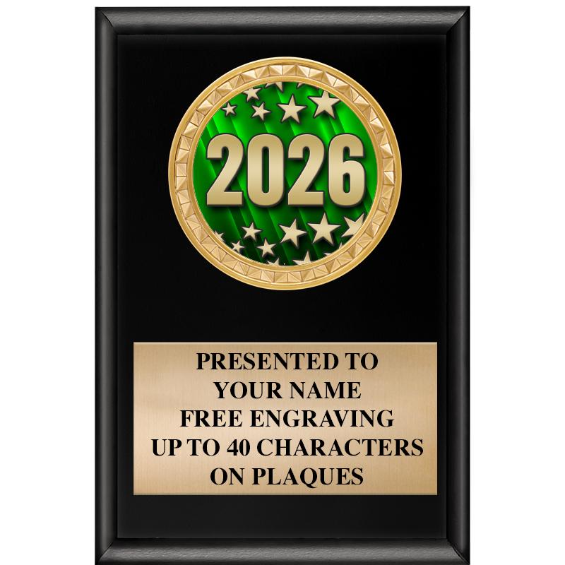 4" X 6" SHINY BLACK INSERT PLQ