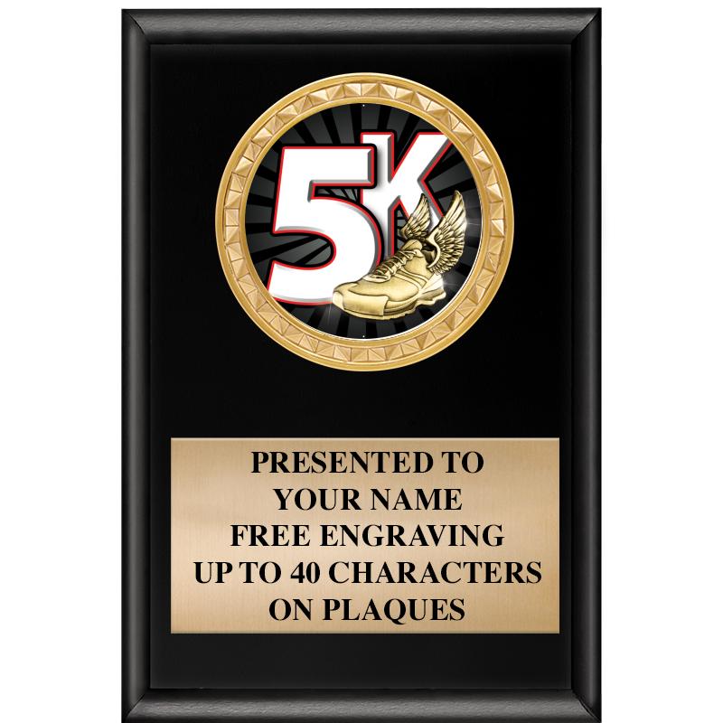 4" X 6" SHINY BLACK INSERT PLQ