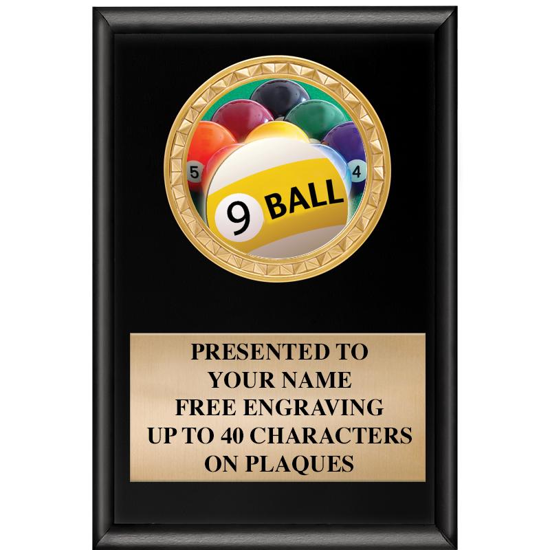 4" X 6" SHINY BLACK INSERT PLQ