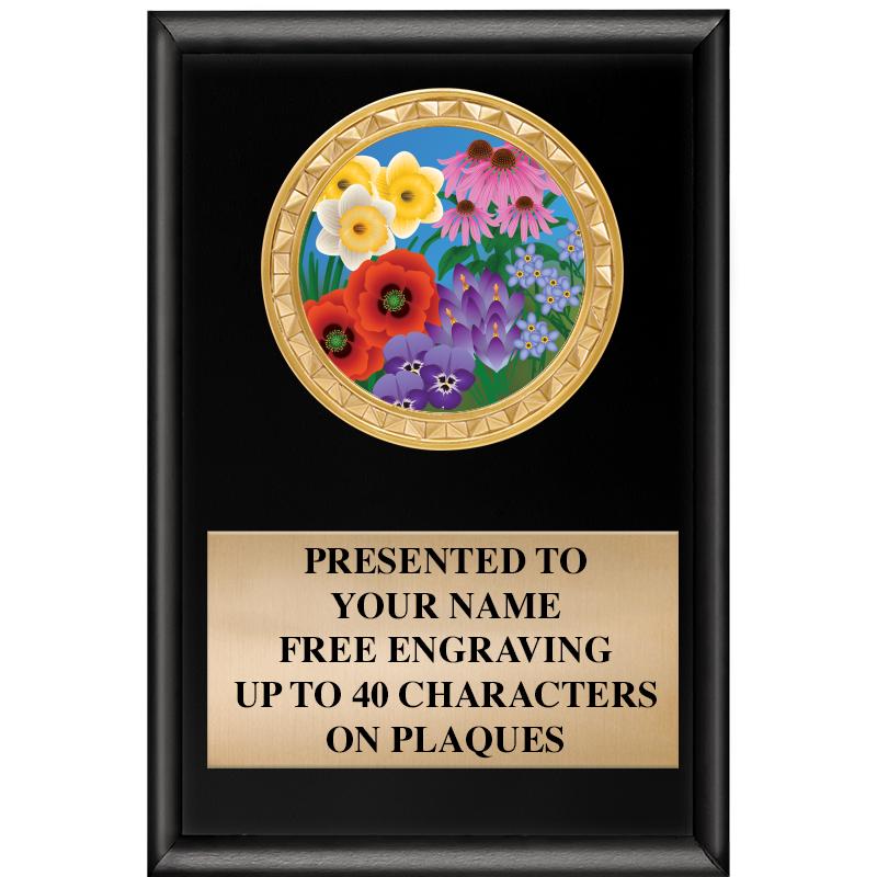 4" X 6" SHINY BLACK INSERT PLQ