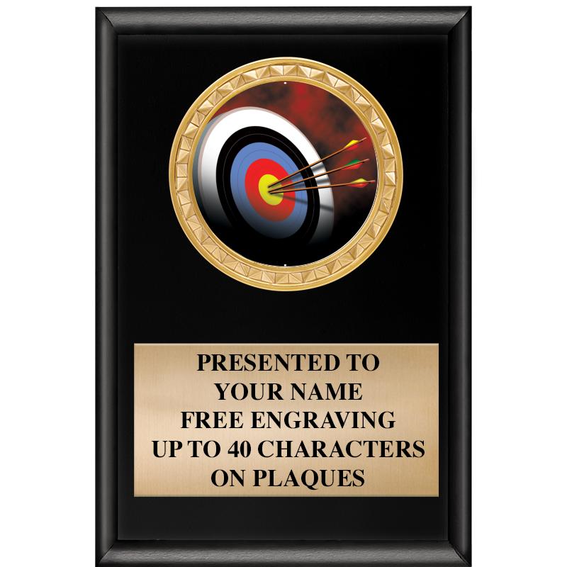 4" X 6" SHINY BLACK INSERT PLQ