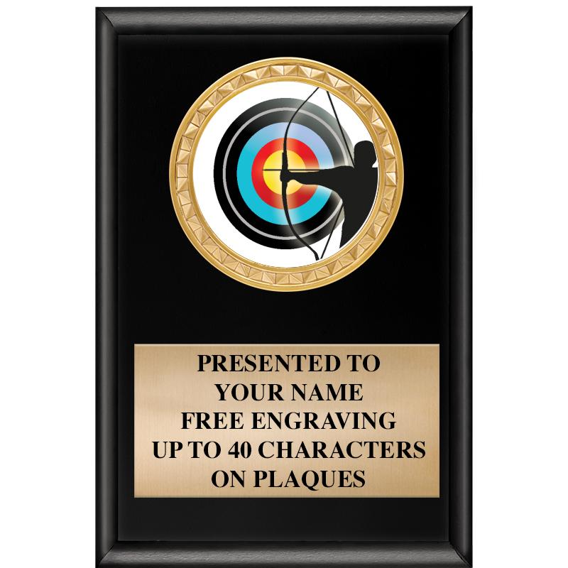 4" X 6" SHINY BLACK INSERT PLQ