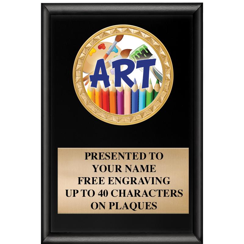 4" X 6" SHINY BLACK INSERT PLQ