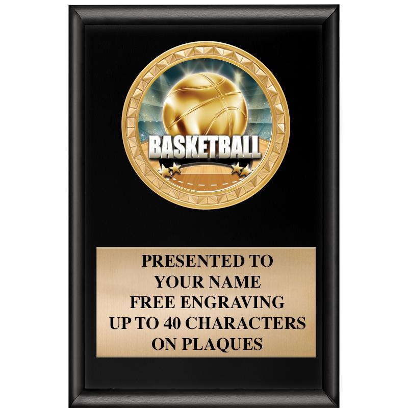 4" X 6" SHINY BLACK INSERT PLQ