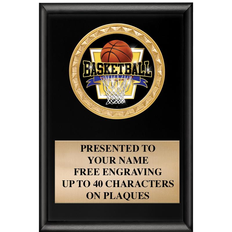 4" X 6" SHINY BLACK INSERT PLQ