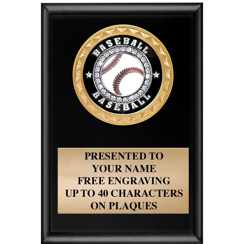 4" X 6" SHINY BLACK INSERT PLQ