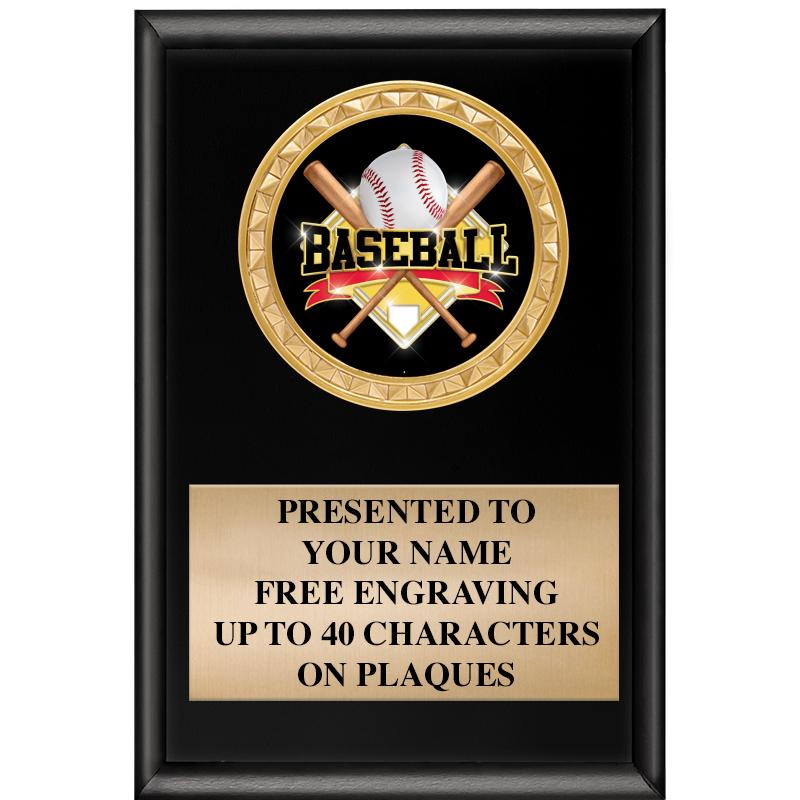 4" X 6" SHINY BLACK INSERT PLQ