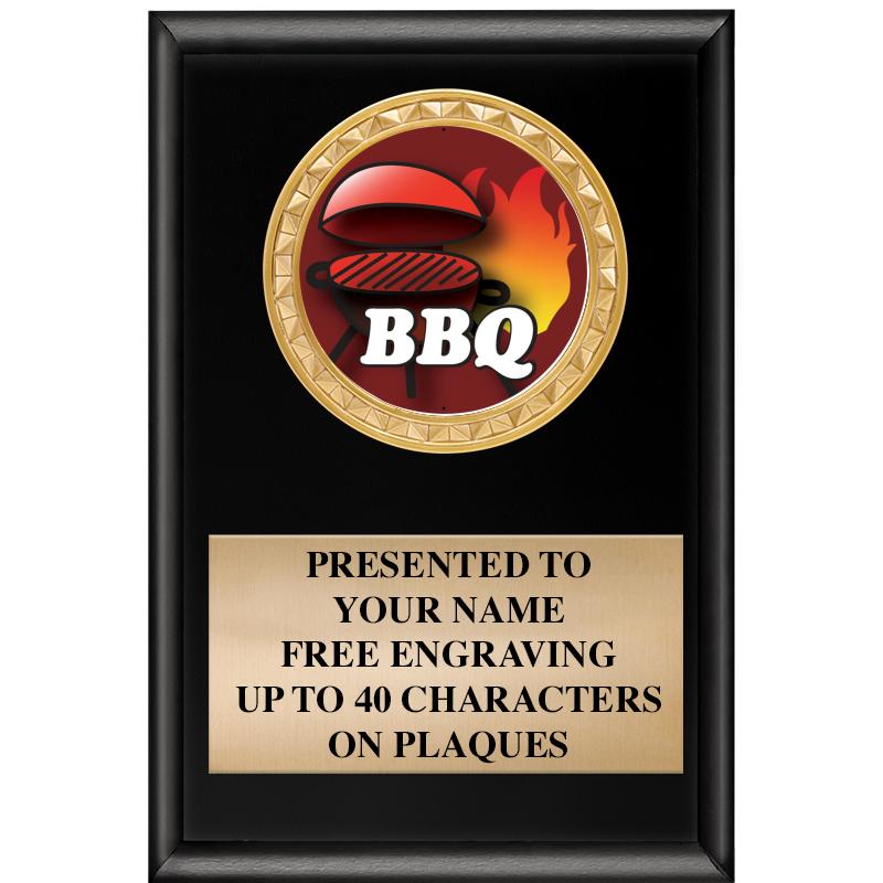 4" X 6" SHINY BLACK INSERT PLQ