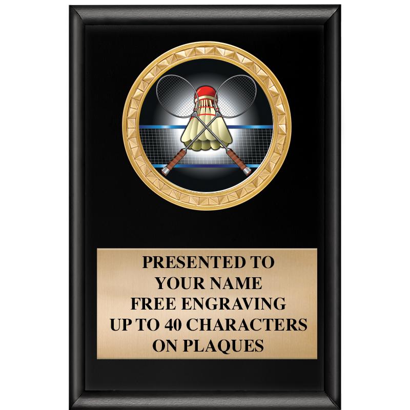 4" X 6" SHINY BLACK INSERT PLQ