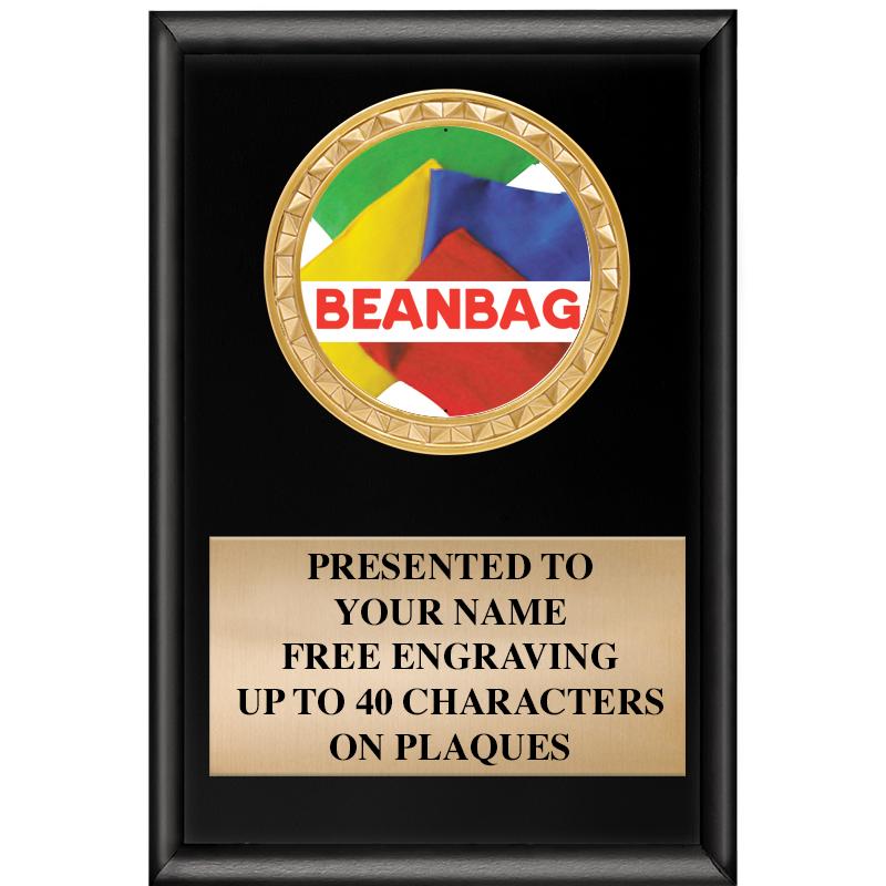 4" X 6" SHINY BLACK INSERT PLQ