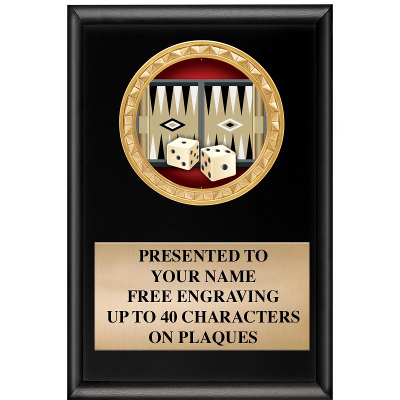 4" X 6" SHINY BLACK INSERT PLQ