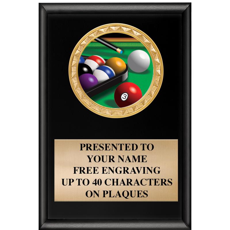 4" X 6" SHINY BLACK INSERT PLQ