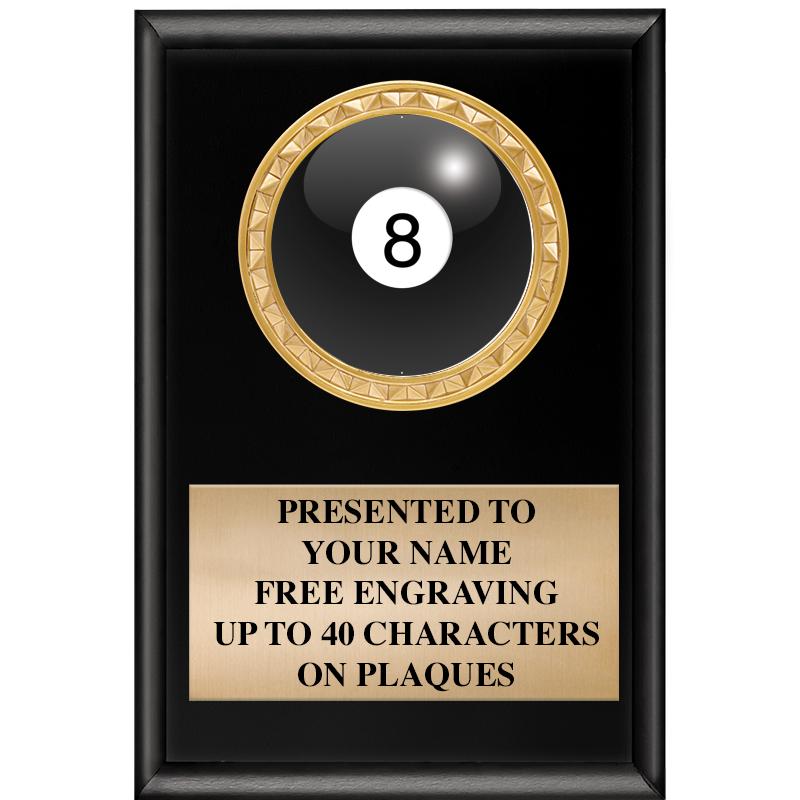 4" X 6" SHINY BLACK INSERT PLQ