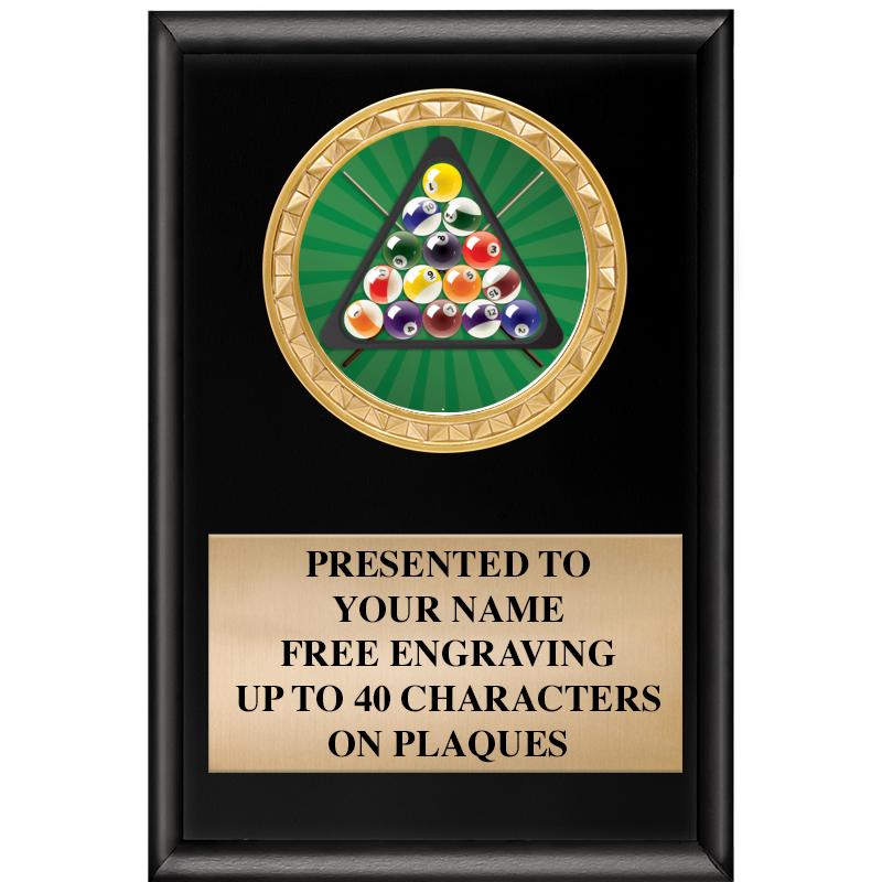 4" X 6" SHINY BLACK INSERT PLQ