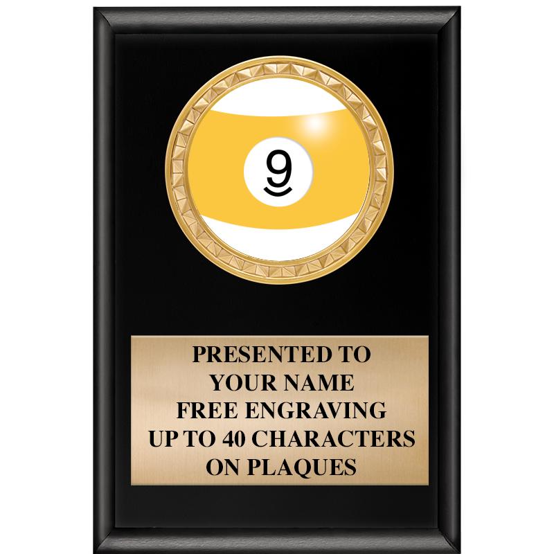 4" X 6" SHINY BLACK INSERT PLQ