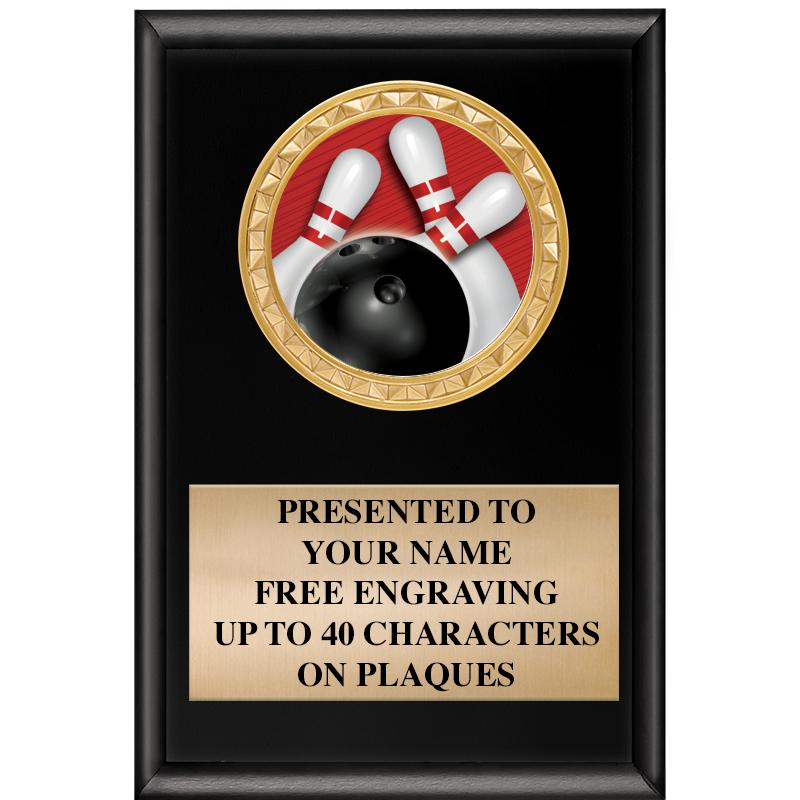 4" X 6" SHINY BLACK INSERT PLQ