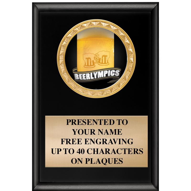 4" X 6" SHINY BLACK INSERT PLQ