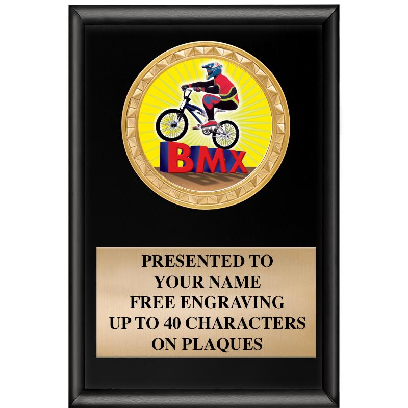 4" X 6" SHINY BLACK INSERT PLQ