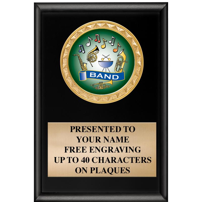 4" X 6" SHINY BLACK INSERT PLQ