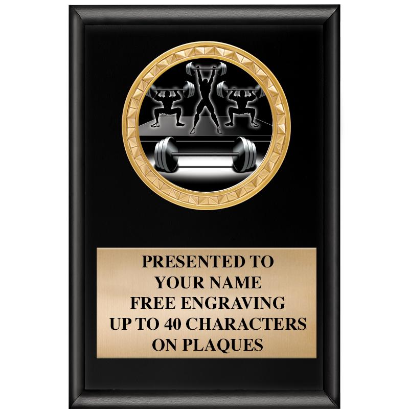 4" X 6" SHINY BLACK INSERT PLQ