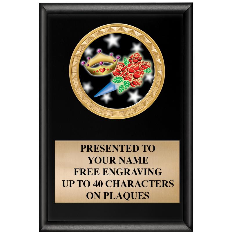 4" X 6" SHINY BLACK INSERT PLQ