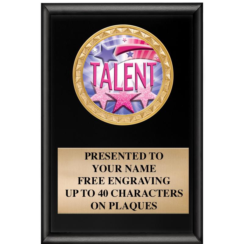 4" X 6" SHINY BLACK INSERT PLQ